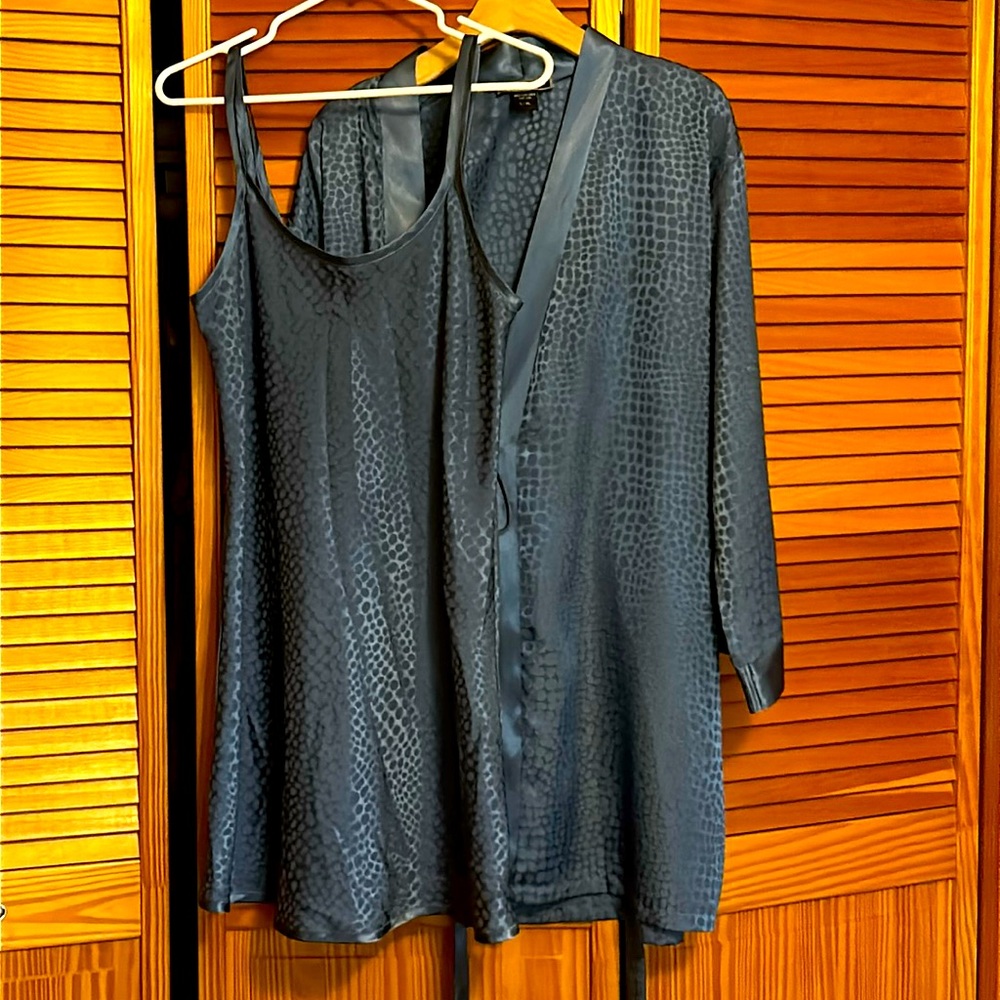 Loungewear/ sleep set with matching silk dress and robe